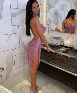 Sorelleuk Cami Diamanté Dress - Lilac New Arrivals