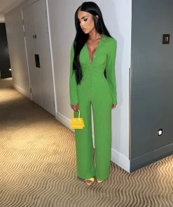 Sorelleuk New Arrivals Harper Petite Jumpsuit - Green