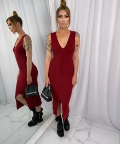 Sorelleuk Susie Knitted Dress - Red (SALE)