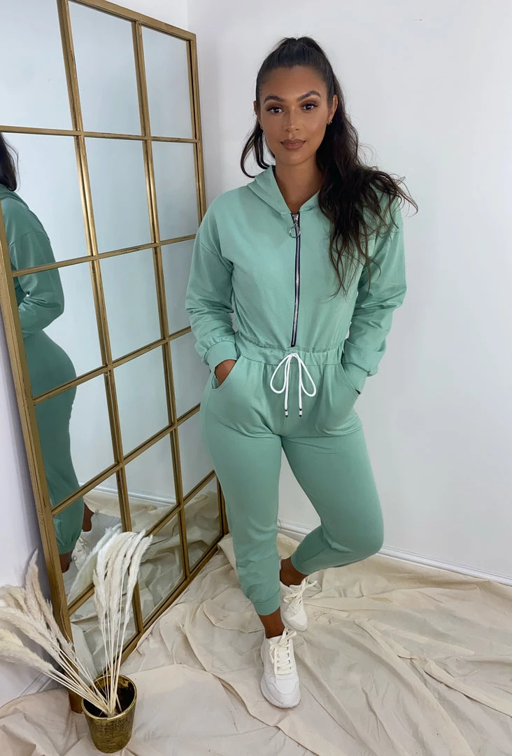 Sorelleuk Nellie Lounge Jumpsuit - Mint 1 Sorelleuk Nellie Lounge Jumpsuit - Mint