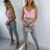 Sorelleuk New Arrivals Mara Tie Crop Top - Baby Pink