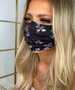 Sorelleuk Reusable Face Mask - Black Floral