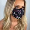 Sorelleuk Reusable Face Mask - Black Floral