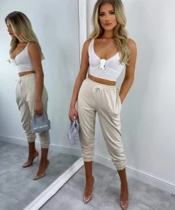 Sorelleuk Mara Tie Crop Top - White New Arrivals