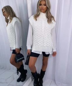 Sorelleuk Karina Roll Neck Knitted Jumper - Cream (SALE) New Arrivals