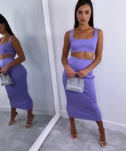 Sorelle Kimberley Ribbed Two Piece - Lilac