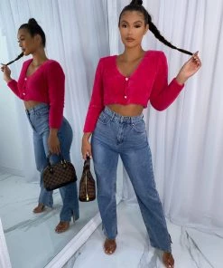 Sorelleuk Saskia Knit Cardigan - Hot Pink (SALE) New Arrivals