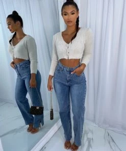 Sorelleuk New Arrivals Saskia Knit Cardigan - Stone (SALE)