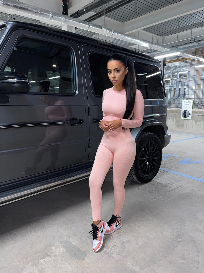 Sorelleuk Sorelle Luxe Ribbed Two Piece - Pink New Arrivals 2 Sorelleuk Sorelle Luxe Ribbed Two Piece - Pink New Arrivals