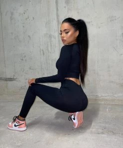 Sorelleuk Sorelle Luxe Ribbed Two Piece - Black