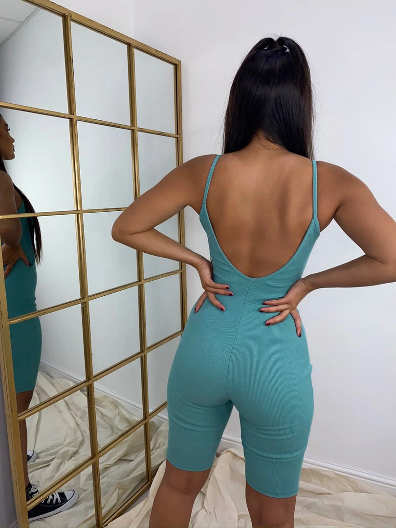 Sorelle UK Reign Ribbed Unitard - Turquoise New Arrivals 2 Sorelle UK Reign Ribbed Unitard - Turquoise New Arrivals