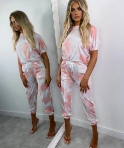 Sorelleuk Sadie Tie Dye Two Piece - Peach (SALE)