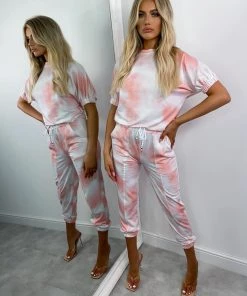 Sorelleuk Sadie Tie Dye Two Piece - Peach (SALE)
