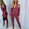 Sorelleuk New Arrivals Stevie Suit Two Piece - Berry