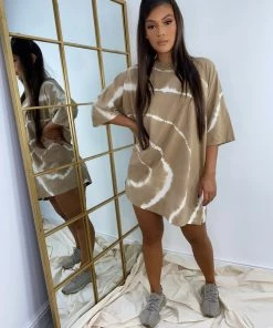 Sorelleuk New Arrivals Coco Tie Dye T-Shirt - Nude