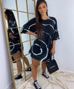 Sorelleuk Coco Tie Dye T-Shirt - Black