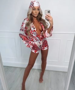 Sorelleuk New Arrivals Alma Three Piece Set - Red