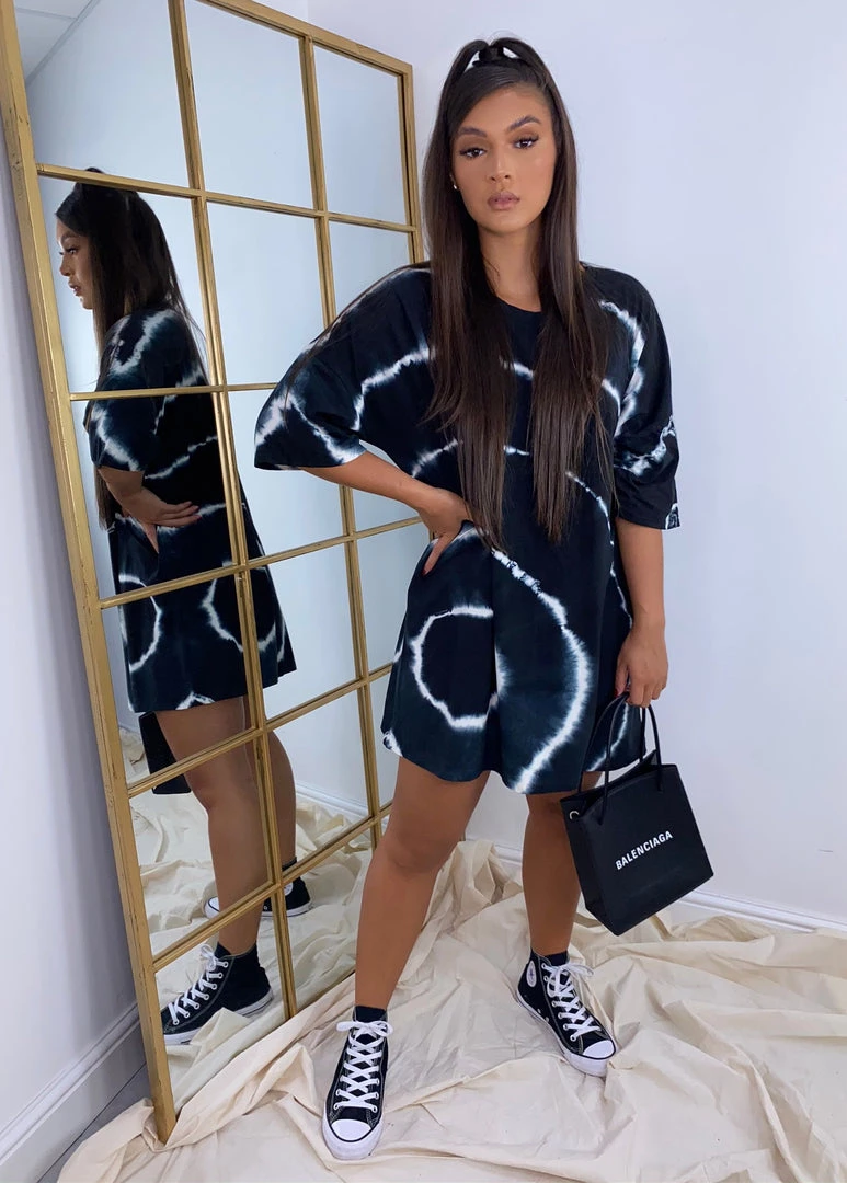 Sorelleuk Coco Tie Dye T-Shirt - Black 2 Sorelleuk Coco Tie Dye T-Shirt - Black