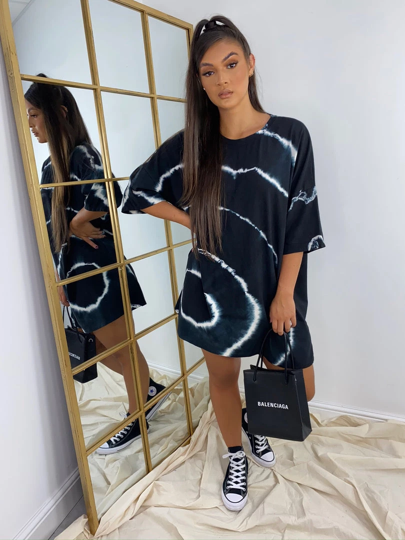 Sorelleuk Coco Tie Dye T-Shirt - Black 3 Sorelleuk Coco Tie Dye T-Shirt - Black