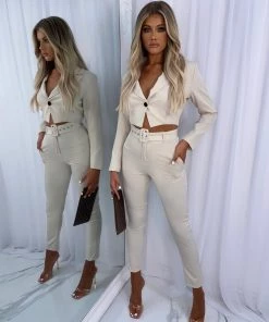 Sorelleuk Stevie Suit Two Piece - Stone