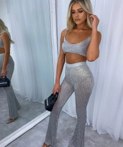 Sorelle New Arrivals Serena Metallic Two Piece - Silver