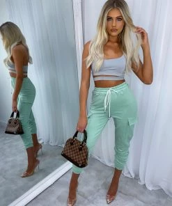 Sorelleuk Nicky Cargo Joggers - Mint 6 Sorelleuk Nicky Cargo Joggers - Mint