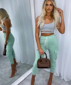 Sorelleuk Nicky Cargo Joggers - Mint 7 Sorelleuk Nicky Cargo Joggers - Mint