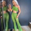 Sorelleuk New Arrivals Norelle Metallic Two Piece - Emerald