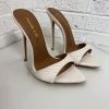 Sorelleuk Sorelle Naked Luxe Heels - Cream Snake