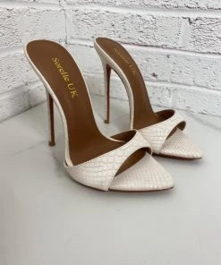 Sorelleuk Sorelle Naked Luxe Heels - Cream Snake