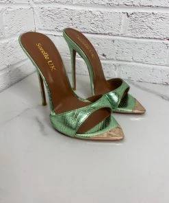 Sorelleuk Sorelle Naked Luxe Heels - Emerald