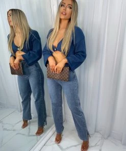 Sorelleuk New Arrivals Brodie Knitted Cardigan - Navy (SALE)