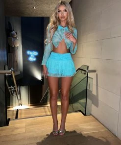 Sorelleuk Kalila Lace Two Piece - Blue