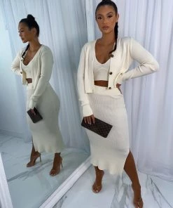 Sorelleuk Lissy Ribbed 3 Piece - Cream