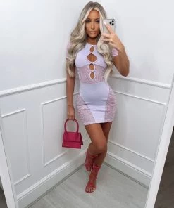 Sorelleuk Melina Cut Out Dress - Lilac New Arrivals