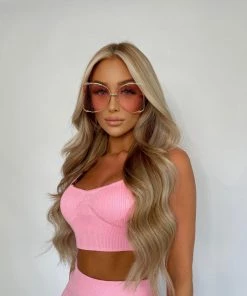 Sorelleuk Oversized Sunglasses - Pink