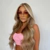 Sorelleuk Oversized Square Sunglasses - Pink Ombre New Arrivals