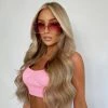 Sorelleuk Oversized Square Sunglasses - Rose New Arrivals