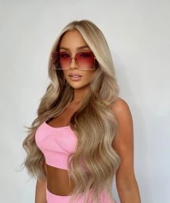 Sorelleuk Oversized Square Sunglasses - Rose New Arrivals