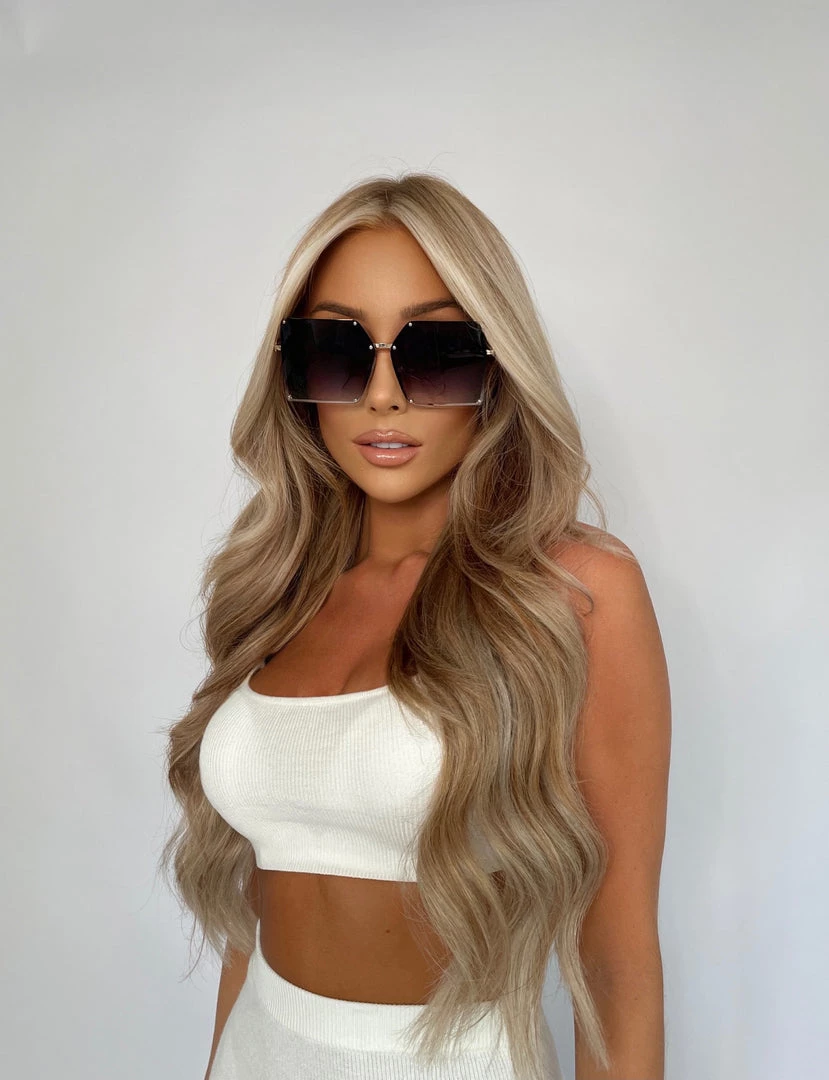 Sorelleuk Oversized Square Sunglasses - Grey Ombre New Arrivals 1 Sorelleuk Oversized Square Sunglasses - Grey Ombre New Arrivals