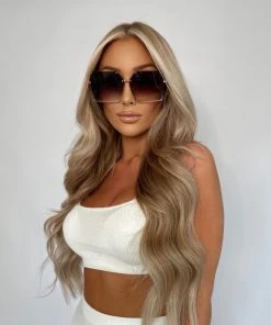 Sorelleuk Oversized Square Sunglasses - Tan Ombre New Arrivals
