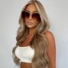 Sorelleuk Oversized Sunglasses - Tan New Arrivals