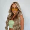 Sorelleuk New Arrivals Oversized Square Sunglasses - Yellow