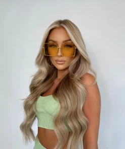 Sorelleuk New Arrivals Oversized Square Sunglasses - Yellow