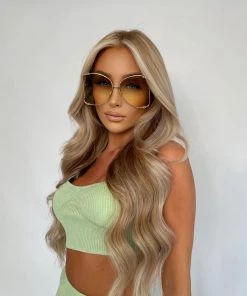 Sorelleuk Oversized Sunglasses - Yellow New Arrivals