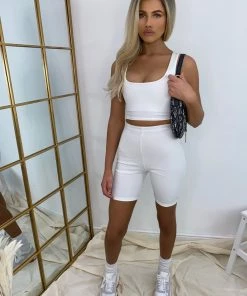Sorelleuk Mia Cycle Short Co-ord Set - White
