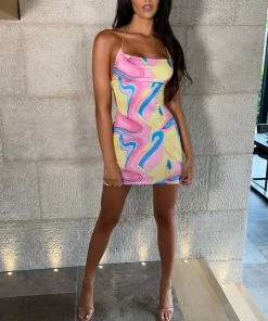 Sorelleuk Romy Print Dress - Pink