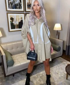 Sorelleuk LOVE Shirt Dress - Nude