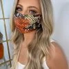 Sorelleuk New Arrivals Reusable Filtered Face Mask - Orange Snake