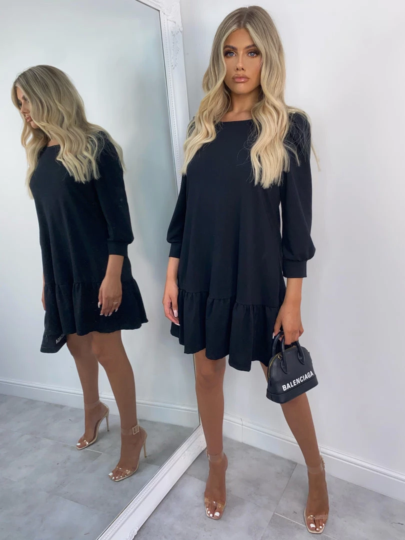 Sorelleuk Gracie Smock Dress - Black(SALE) 4 Sorelleuk Gracie Smock Dress - Black(SALE)